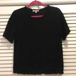 fringe detail black top